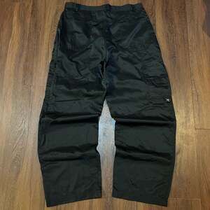 Vintage Buffalo Baggy Black Cargo Pants Size 35 Y2K Streetwear